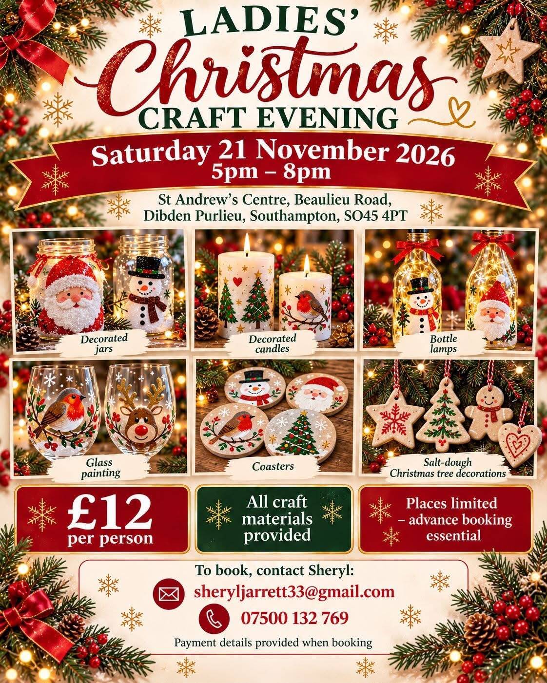 26 nov craft evening st andrews