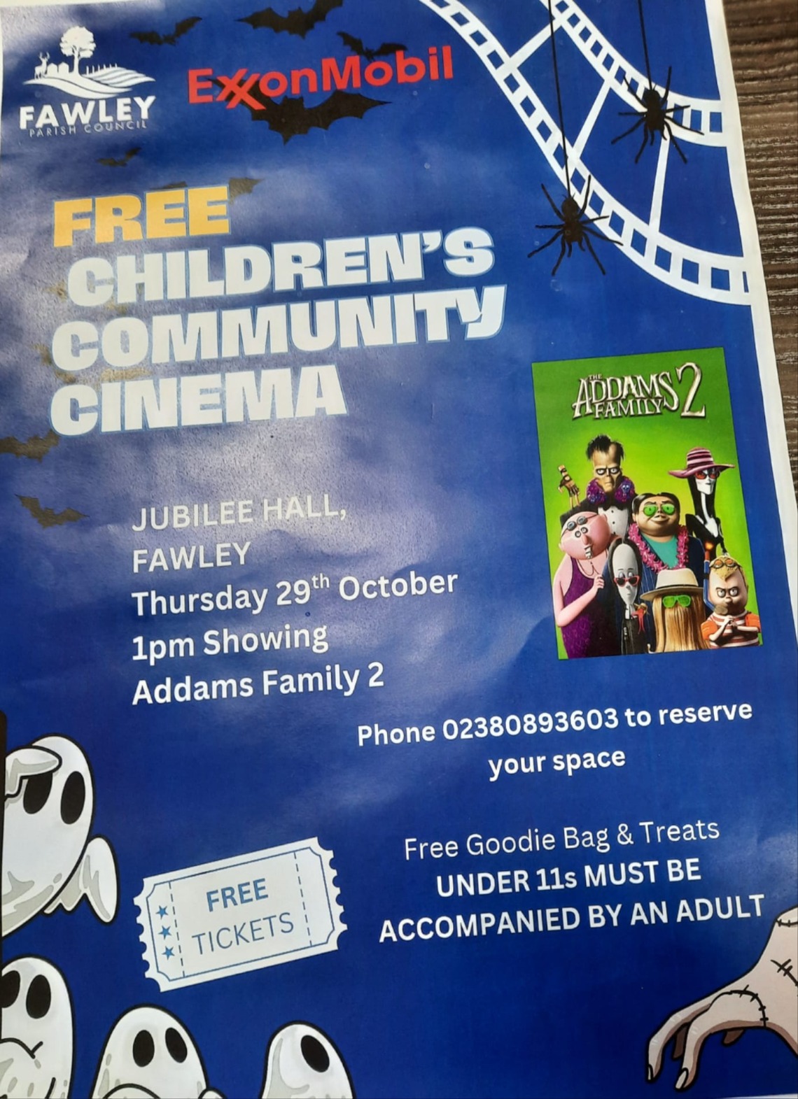 26 oct fawley kids cinema