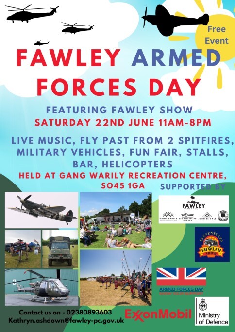 Poster for Fawley Armed Forces Day and Show 2024