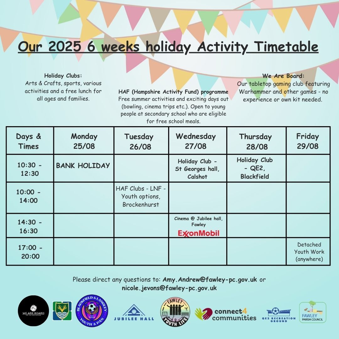 FPC kids activities 25 aug 25