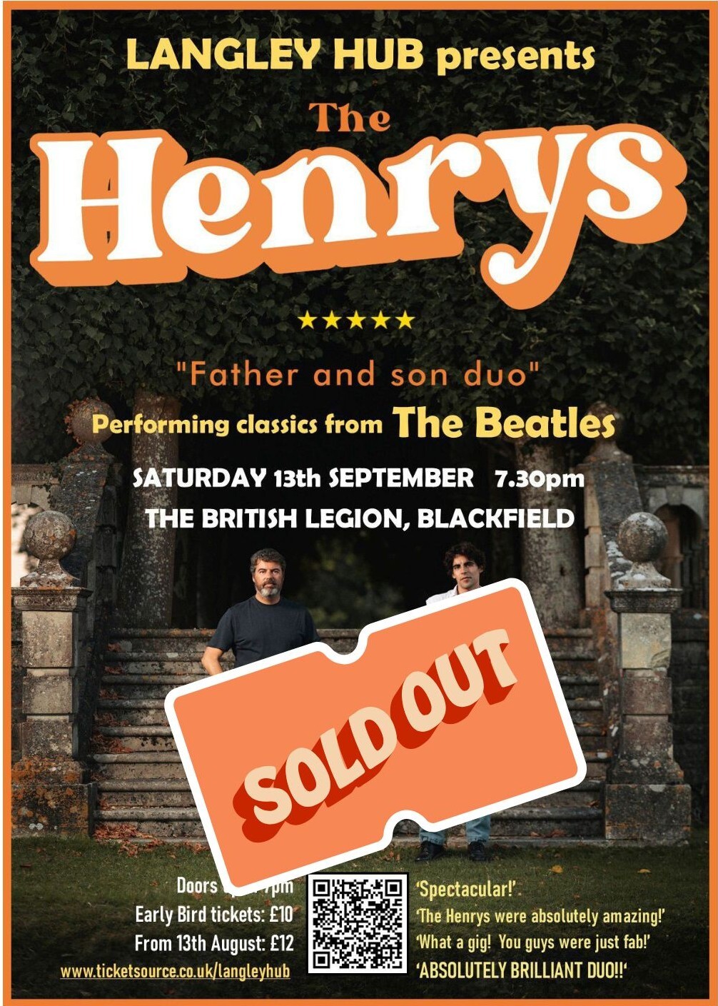 henrys sold out sept 25