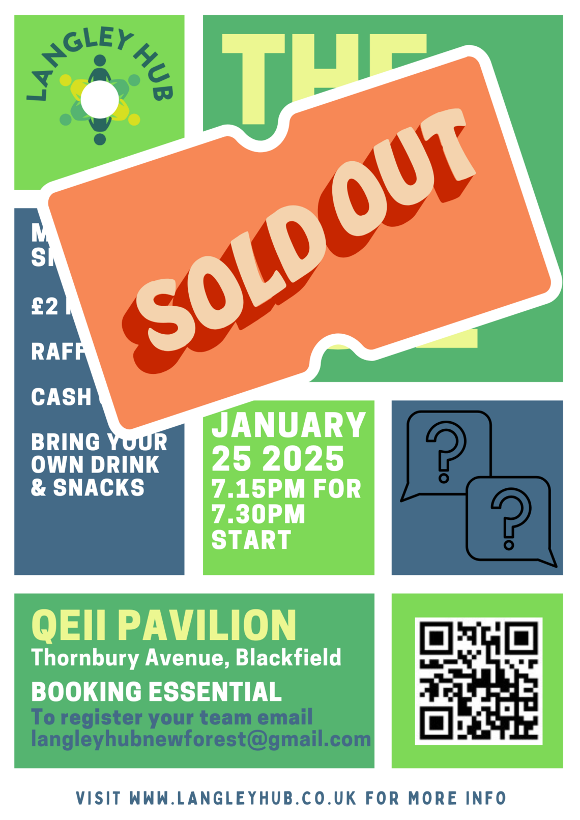 HUB QUIZ JAN 25 SOLD OUT