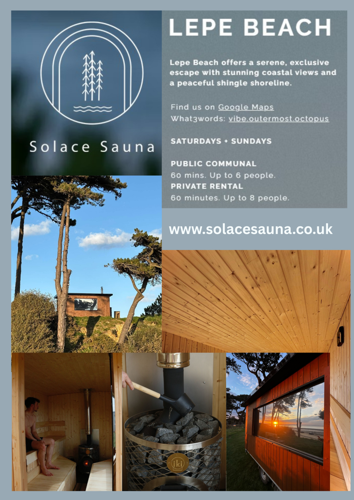 solace sauna flyer
