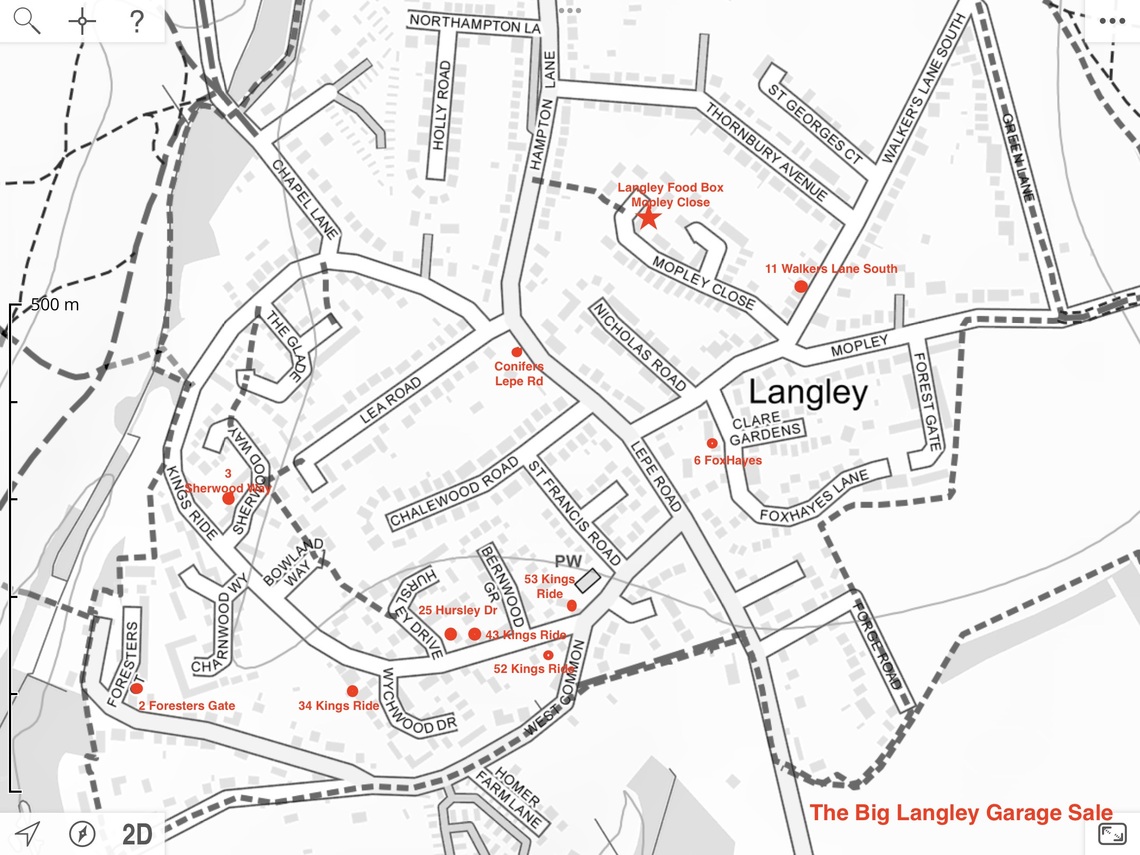 The Big Langley Garage Sale Map