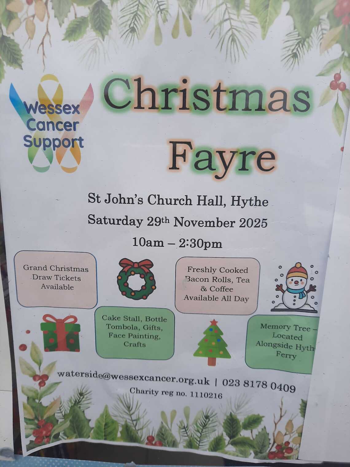 Wessex christmas fayre nov 25