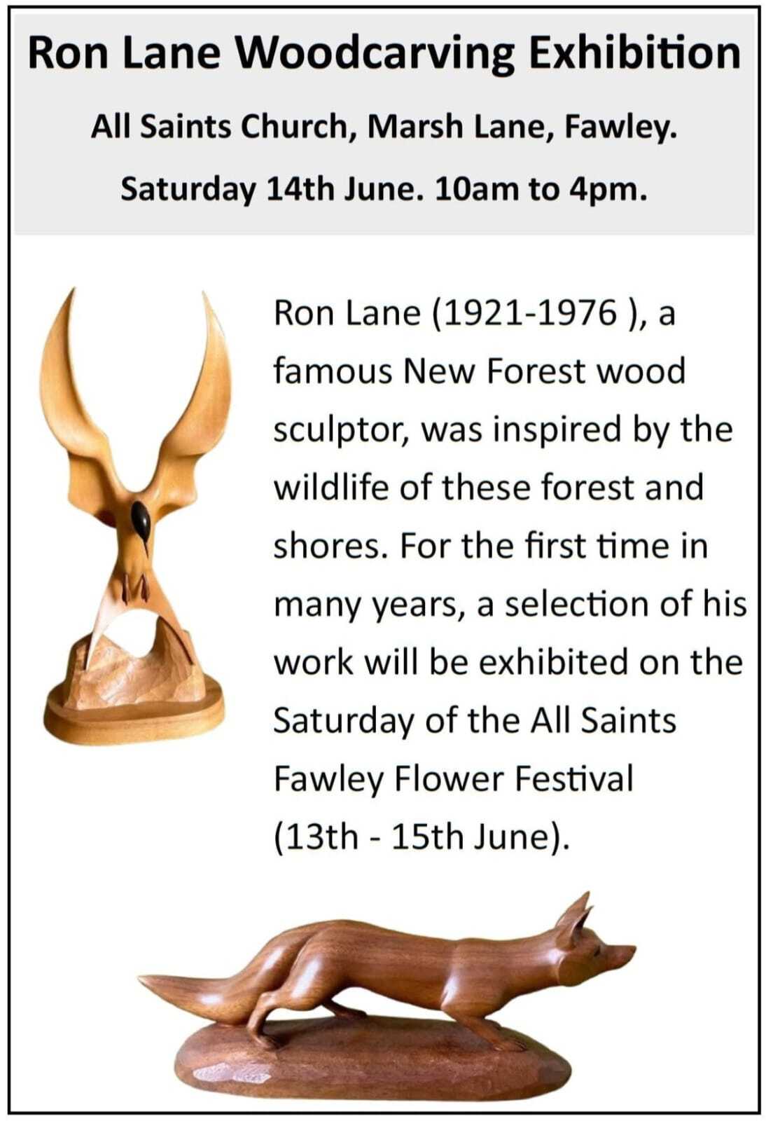 Woodcarving at flower festival june 25