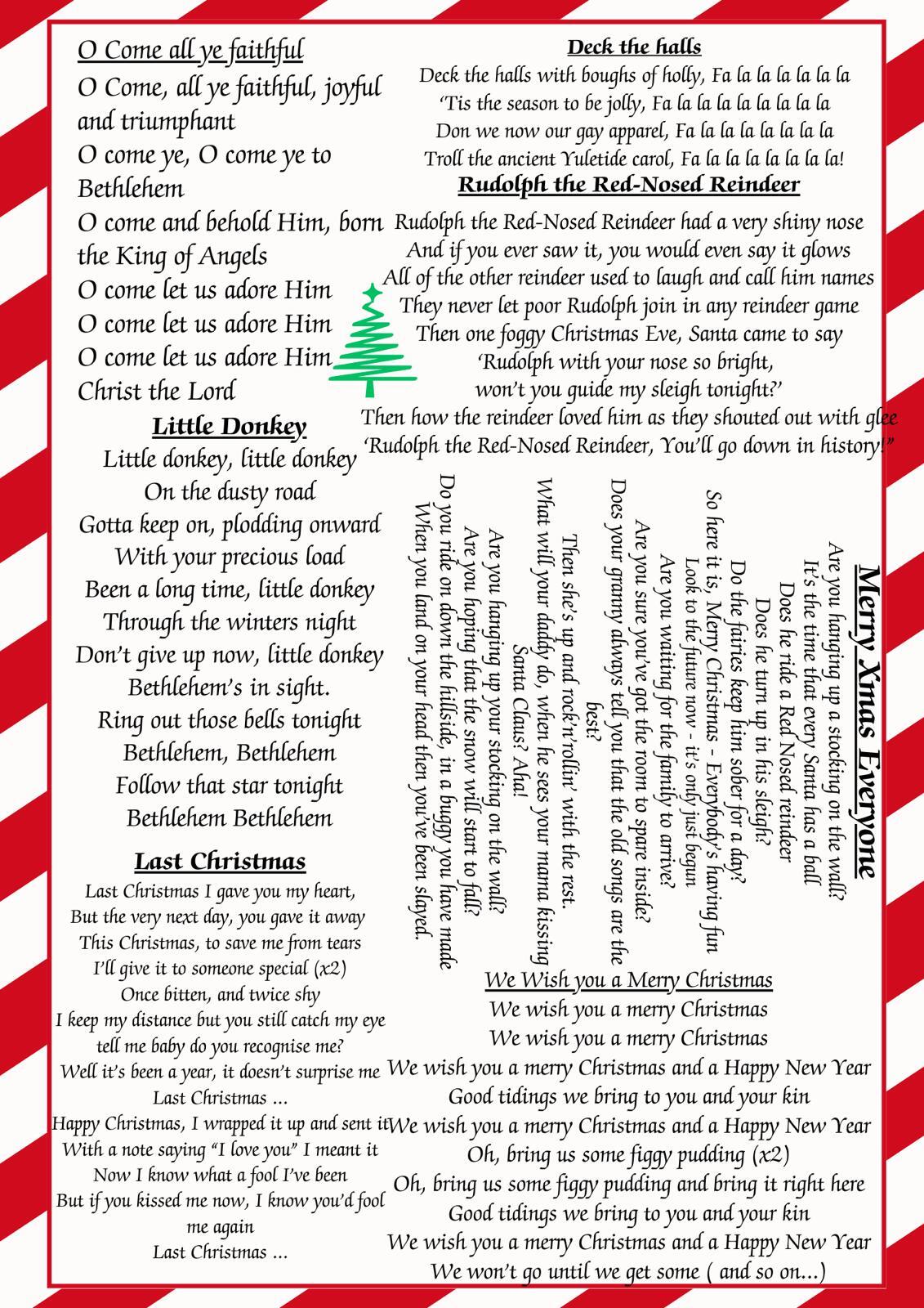 Christmas Carols words 1