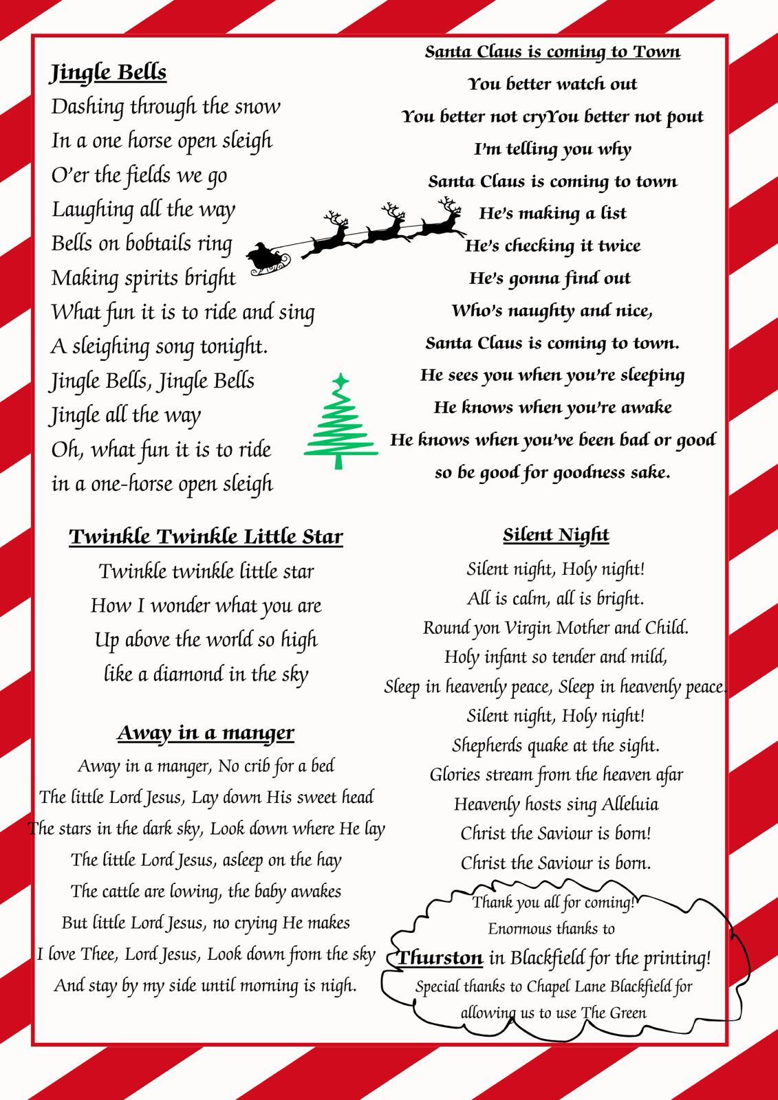 Christmas Carols words 2