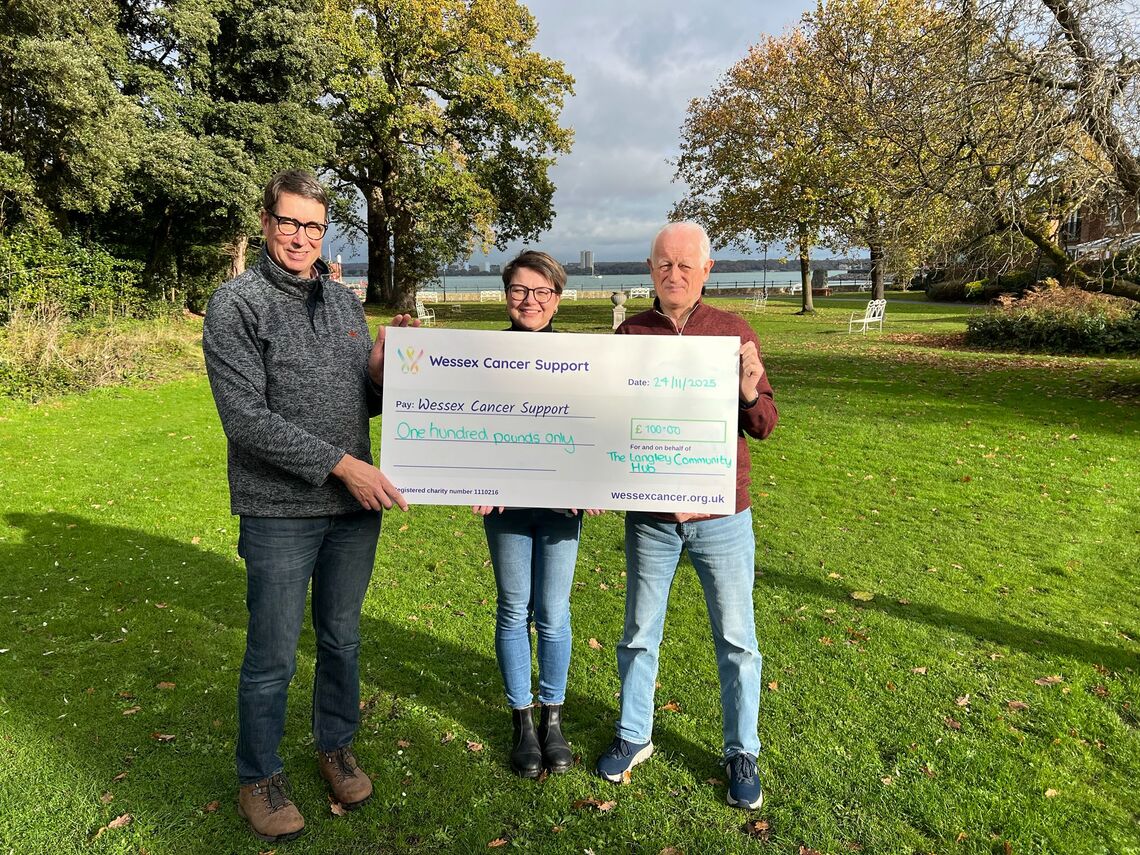 dontation to waterside cancer nov 25