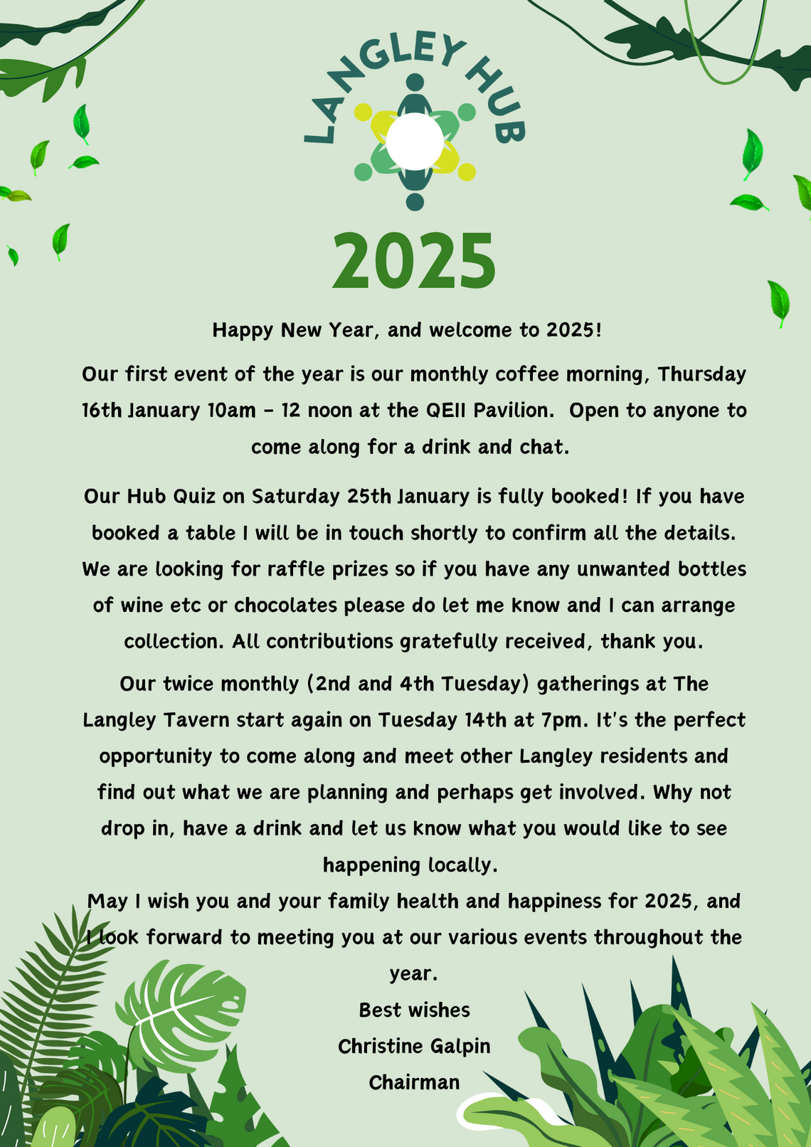 jan 2025 message