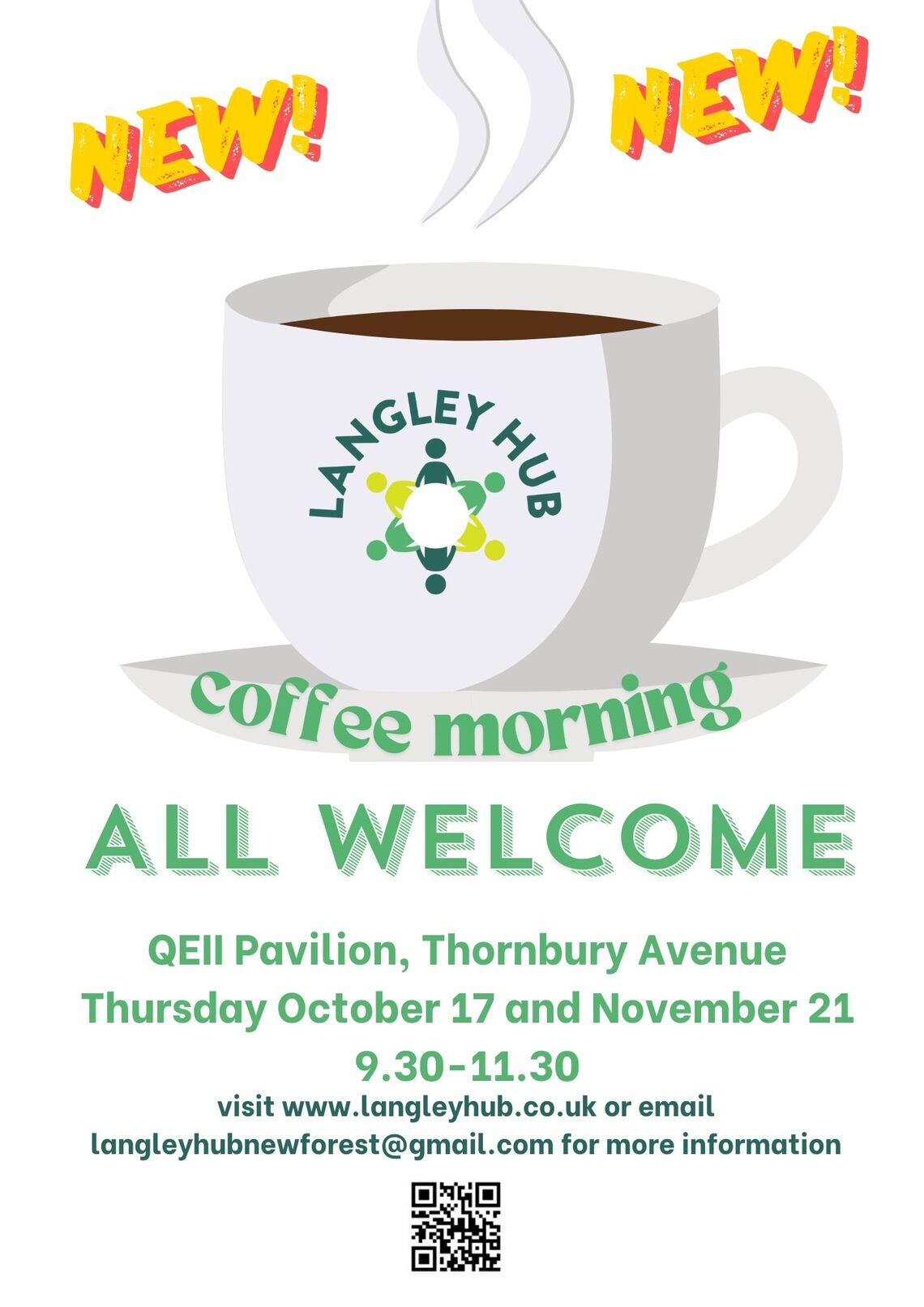 Langley Hub coffee Morning poster